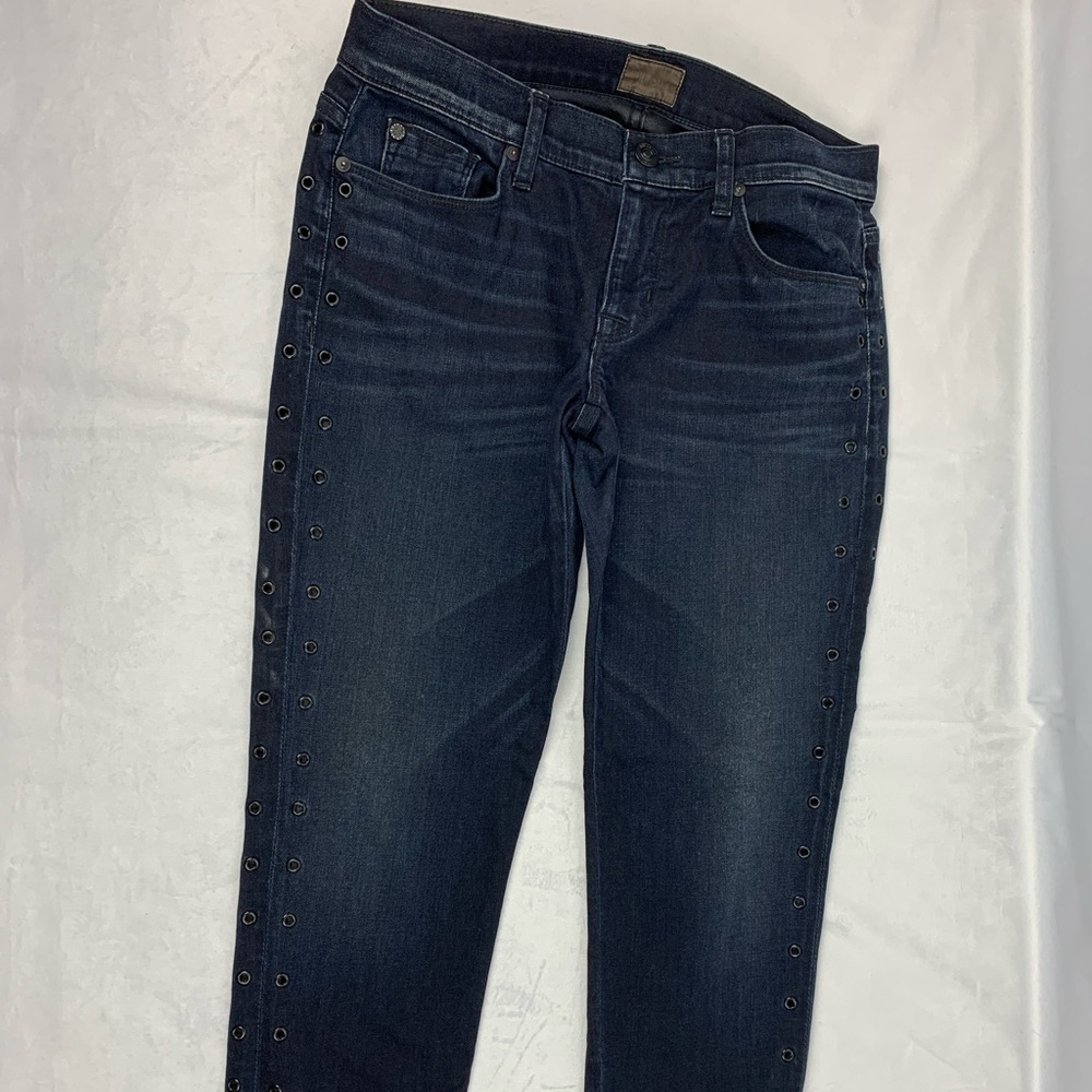 HUDSON Dark Wash Riveted Jeans Sz 25